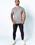 BASIC SLIM-FIT T-SHIRT | LIGHT GREY