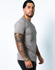BASIC SLIM-FIT T-SHIRT | LIGHT GREY