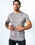 BASIC SLIM-FIT T-SHIRT | LIGHT GREY