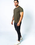BASIC SLIM-FIT T-SHIRT | Army