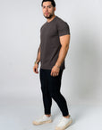 BASIC SLIM-FIT T-SHIRT | DARK GREY