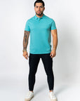 BASIC PIQUE POLO SHIRT | Sky Blue