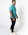BASIC PIQUE POLO SHIRT | Sky Blue