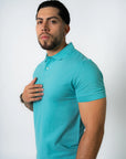 BASIC PIQUE POLO SHIRT | Sky Blue