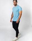 BASIC SLIM-FIT T-SHIRT | Sky Blue