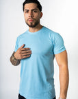 BASIC SLIM-FIT T-SHIRT | Sky Blue