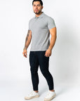 BASIC PIQUE POLO SHIRT | Mixed Grey
