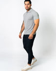 BASIC PIQUE POLO SHIRT | Mixed Grey
