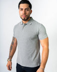 BASIC PIQUE POLO SHIRT | Mixed Grey