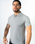 BASIC PIQUE POLO SHIRT | Mixed Grey