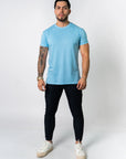 BASIC SLIM-FIT T-SHIRT | Sky Blue