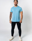 BASIC SLIM-FIT T-SHIRT | Sky Blue