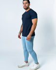 BASIC SLIM-FIT T-SHIRT | NAVY