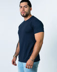 BASIC SLIM-FIT T-SHIRT | NAVY