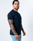 BASIC SLIM-FIT T-SHIRT | NAVY