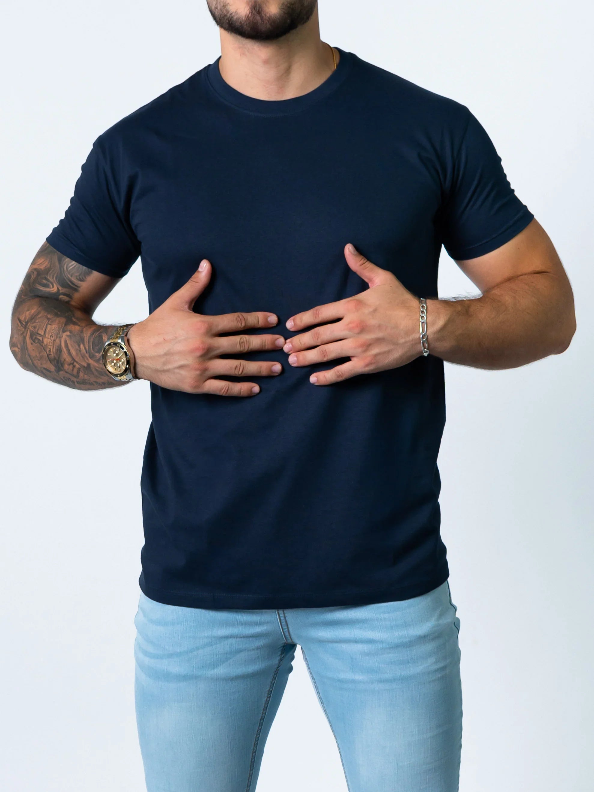 BASIC SLIM-FIT T-SHIRT NAVY