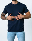 BASIC SLIM-FIT T-SHIRT | NAVY