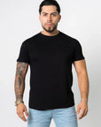 BASIC SLIM-FIT T-SHIRT | BLACK