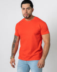 BASIC SLIM-FIT T-SHIRT | Hibiscus Red