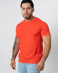 BASIC SLIM-FIT T-SHIRT | Hibiscus Red