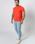 BASIC SLIM-FIT T-SHIRT | Hibiscus Red