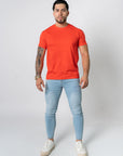 BASIC SLIM-FIT T-SHIRT | Hibiscus Red