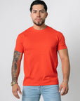 BASIC SLIM-FIT T-SHIRT | Hibiscus Red