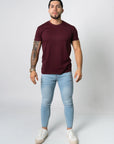 BASIC SLIM-FIT T-SHIRT | Bordeaux