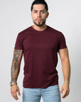 BASIC SLIM-FIT T-SHIRT | Bordeaux