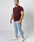 BASIC SLIM-FIT T-SHIRT | Bordeaux