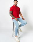 BASIC PIQUE POLO SHIRT | RED