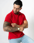 BASIC PIQUE POLO SHIRT | RED