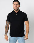 BASIC PIQUE POLO SHIRT | BLACK