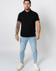 BASIC PIQUE POLO SHIRT | BLACK