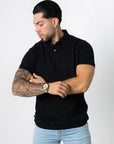 BASIC PIQUE POLO SHIRT | BLACK