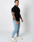 BASIC PIQUE POLO SHIRT | BLACK