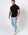 BASIC PIQUE POLO SHIRT | BLACK