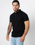 BASIC PIQUE POLO SHIRT | BLACK