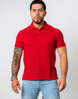 BASIC PIQUE POLO SHIRT | RED