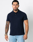 BASIC PIQUE POLO SHIRT | NAVY