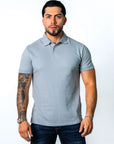 BASIC PIQUE POLO SHIRT | PURE GREY