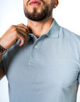 BASIC PIQUE POLO SHIRT | PURE GREY
