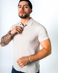 BASIC PIQUE POLO SHIRT | NATURAL