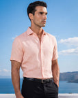 ROMA LINEN TOUCH SHIRT | LIGHT SALMON