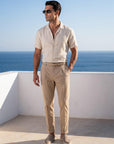 ROMA LINEN TOUCH SHIRT | BEIGE