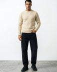 FLUFFY WOOL JUMPER | BEIGE