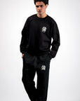 LOGO-EMBOSSED SWEATSHIRT | BLACK 450-GSM