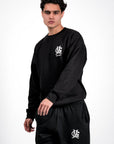 LOGO-EMBOSSED SWEATSHIRT | BLACK 450-GSM