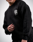 LOGO-EMBOSSED SWEATSHIRT | BLACK 450-GSM