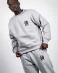 LOGO-EMBOSSED SWEATSHIRT | MIXED GREY 450-GSM